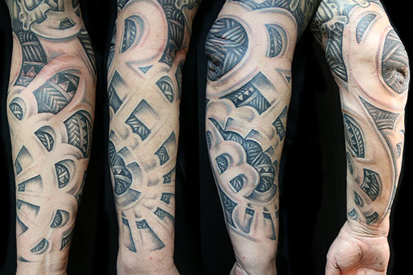 Męski tatuaż 3D - rękaw
