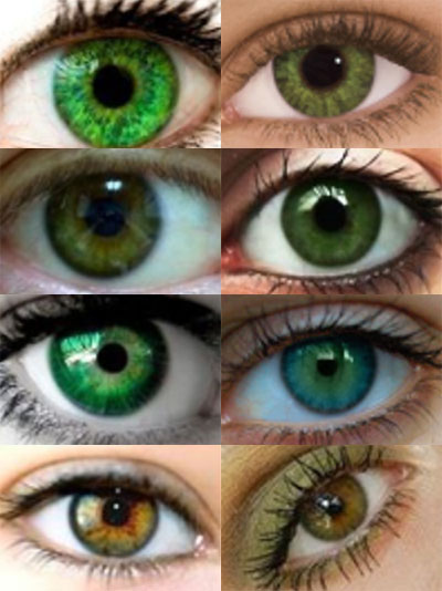 Odcienie zielonych oczu
